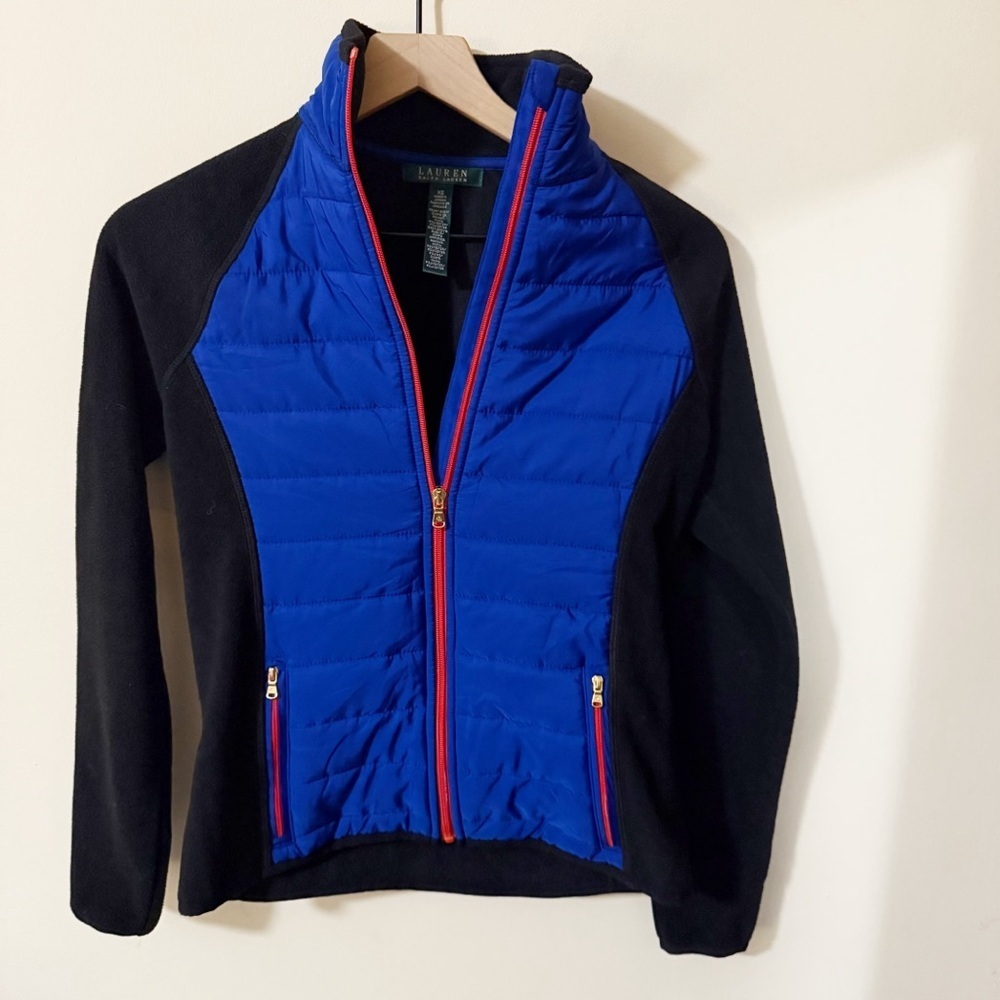 Lauren Ralph Lauren Blue Black Jacket Womens Size XS